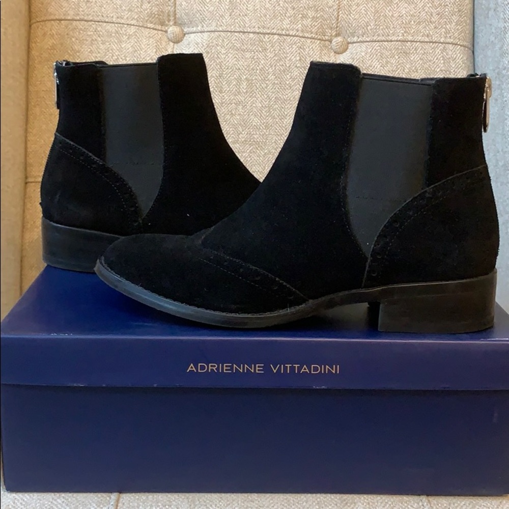 Black suede boots